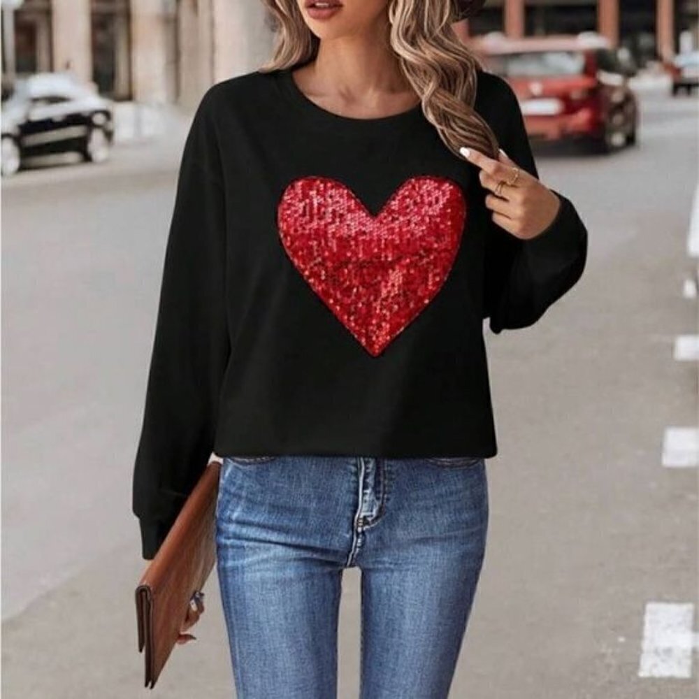 Black Casual Pullovers Sweater - Picture 4 of 8